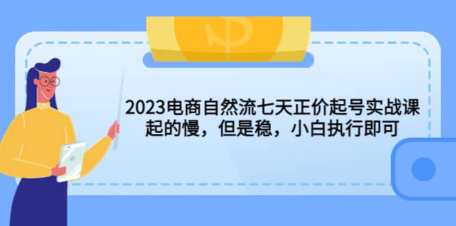 2023电商自然流七天正价起号实战课：起的慢，但是稳，小白执行即可-金创谷