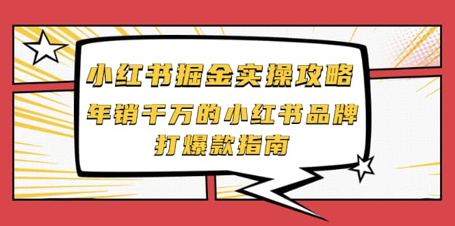 小红书掘金实操攻略，年销千万的小红书品牌打爆款指南-金创谷