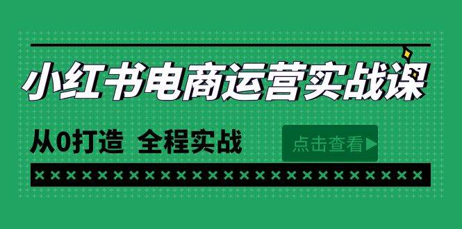 最新小红书·电商运营实战课，从0打造  全程实战（65节视频课）-金创谷