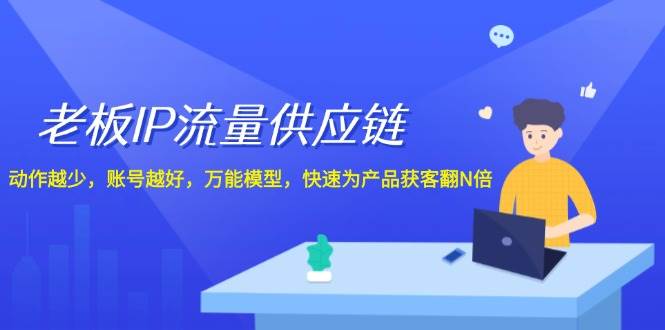 老板 IP流量 供应链，动作越少，账号越好，万能模型，快速为产品获客翻N倍-金创谷
