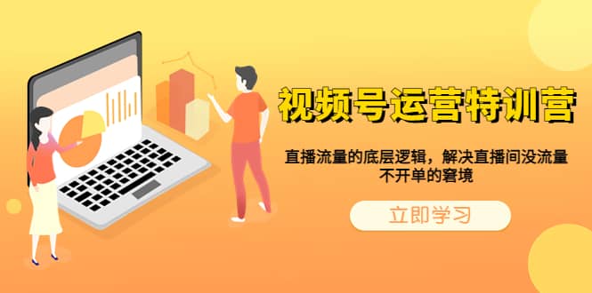 视频号运营特训营，直播流量的底层逻辑，解决直播间没流量，不开单的窘境-金创谷
