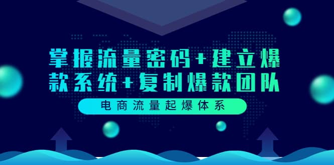 电商流量起爆体系：掌握流量密码+建立爆款系统+复制爆款团队（价值599）-金创谷
