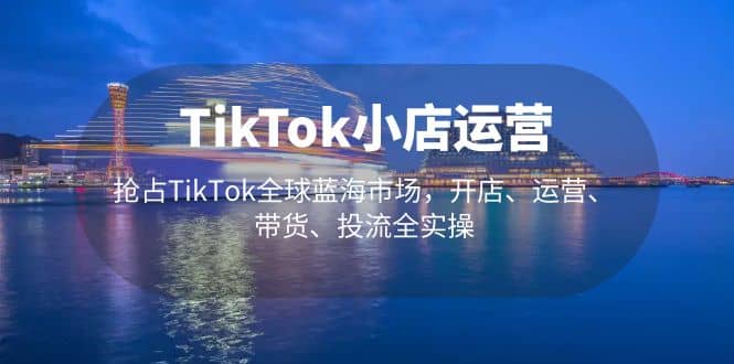 TikTok小店运营 抢占TikTok全球蓝海市场，开店、运营、带货、投流全实操-金创谷