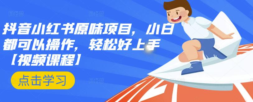 抖音小红书原味项目，小白都可以操作，轻松好上手【视频课程】-金创谷