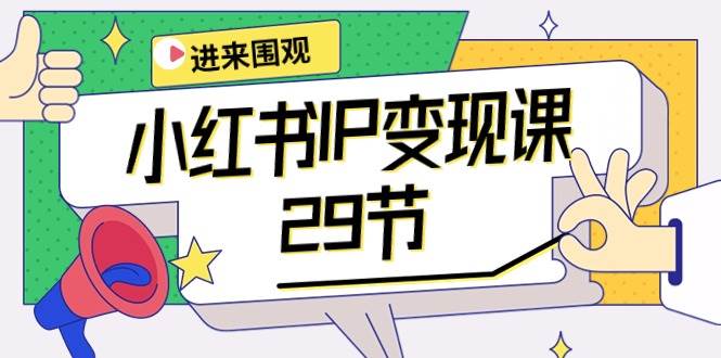 小红书IP变现课：开店/定位/IP变现/直播带货/爆款打造/涨价秘诀/等等/29节-金创谷