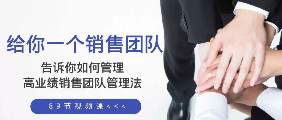 给你一个销售团队，告诉你如何管理，高业绩销售团队管理法（89节课）-金创谷