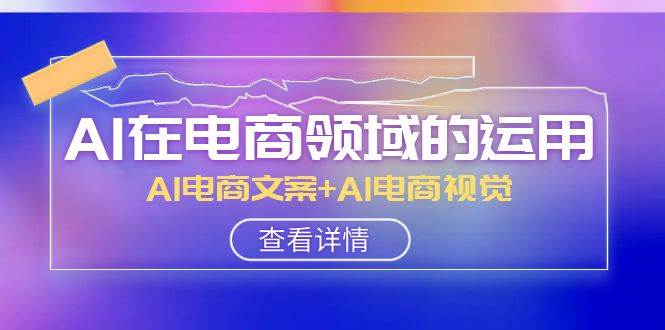 AI-在电商领域的运用线上课，AI电商文案+AI电商视觉（14节课）-金创谷