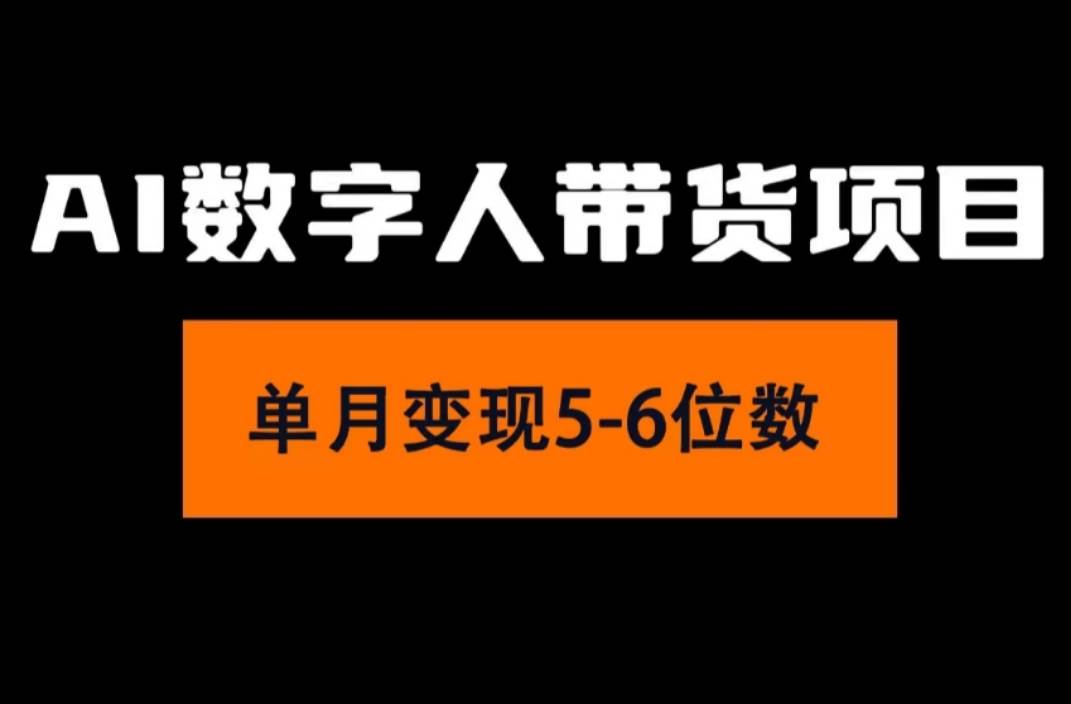 2024年Ai数字人带货，小白就可以轻松上手，真正实现月入过万的项目-金创谷