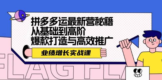 拼多多运最新营秘籍：业绩 增长实战课，从基础到高阶，爆款打造与高效推广-金创谷