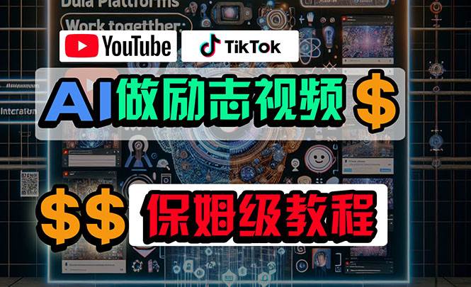 利用AI制作励志视频，在YouTube和TikTok赚钱，小白可做（附工具）-金创谷