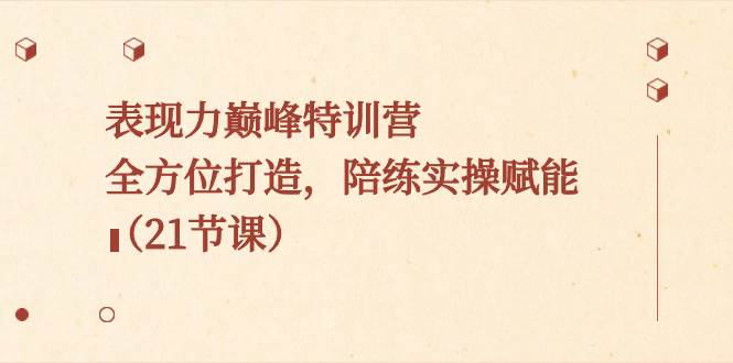 表现力巅峰特训营，全方位打造，陪练实操赋能（21节课）-金创谷