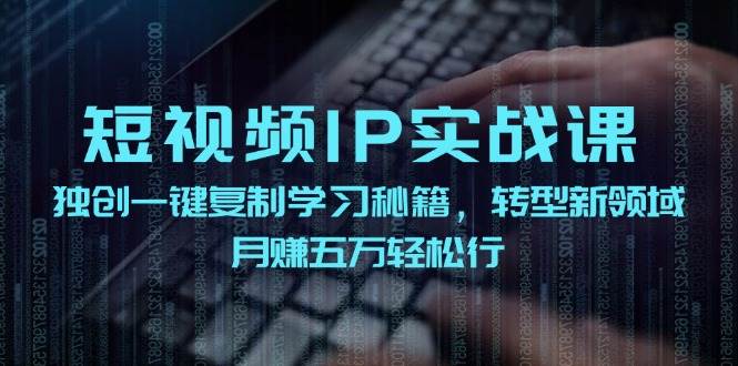 短视频 IP实战课，独创一键复制学习秘籍，转战新领域，月赚五万轻松行-金创谷