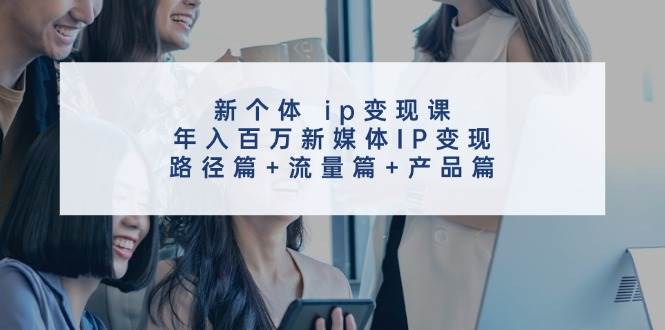 新个体 ip变现课，年入百万新媒体IP变现，路径篇+流量篇+产品篇-金创谷