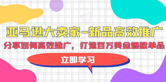 亚马逊 大卖家-新品高效推广，分享如何高效推广，打造百万美金爆款单品-金创谷