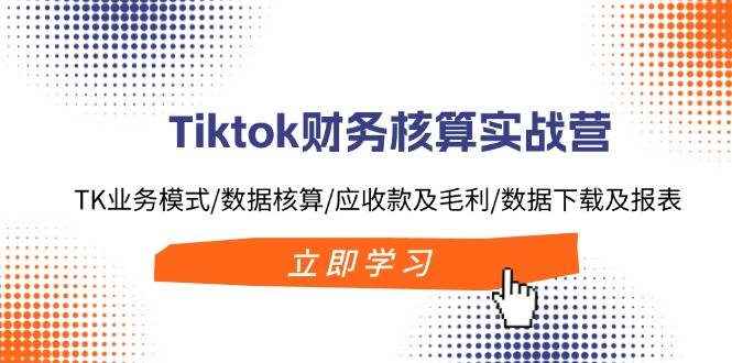 Tiktok财务核算实战营：TK业务模式/数据核算/应收款及毛利/数据下载及报表-金创谷