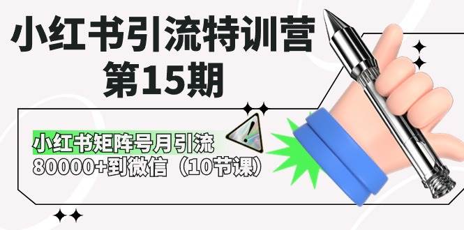 小红书引流特训营-第15期，小红书矩阵号月引流80000+到微信（10节课）-金创谷