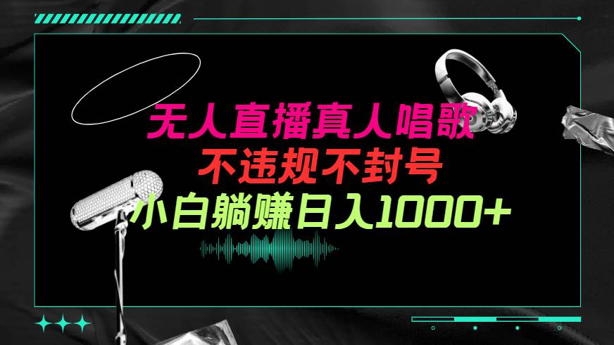 抖音24小时无人直播音乐，不违规，不封号纯撸音浪，小白实操当天日入1000+-金创谷
