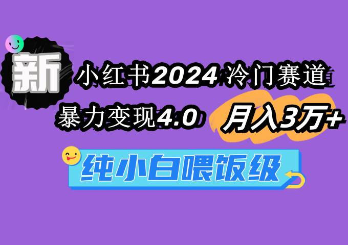 小红书2024冷门赛道 月入3万+ 暴力变现4.0 纯小白喂饭级-金创谷