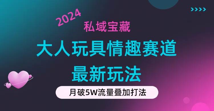 私域宝藏：大人玩具情趣赛道合规新玩法，零投入，私域超高流量成单率高-金创谷