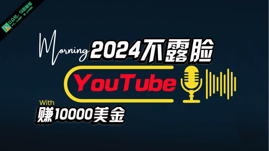 AI做不露脸YouTube赚$10000月，傻瓜式操作，小白可做，简单粗暴-金创谷