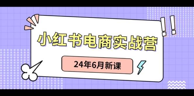 小红书电商实战营：小红书笔记带货和无人直播，24年6月新课-金创谷
