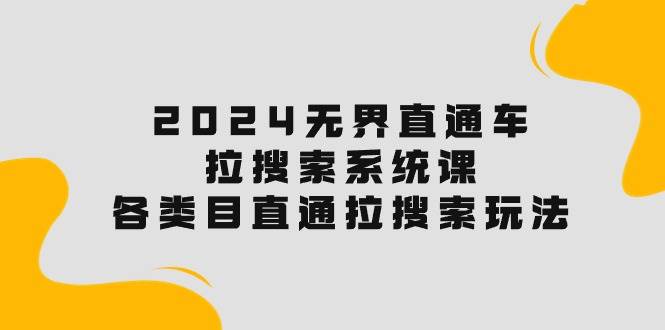 2024无界直通车·拉搜索系统课：各类目直通车 拉搜索玩法！-金创谷