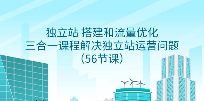 独立站 搭建和流量优化，三合一课程解决独立站运营问题（56节课）-金创谷