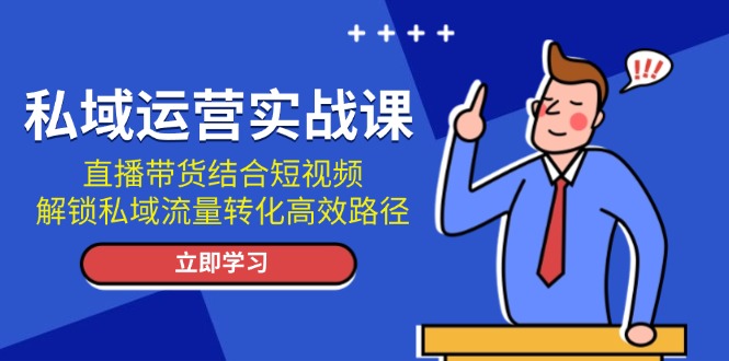 私域运营实战课：直播带货结合短视频，解锁私域流量转化高效路径-金创谷