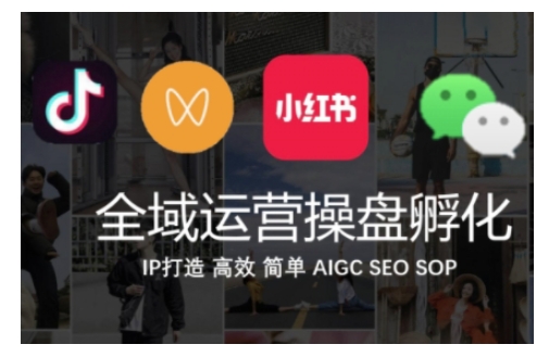 全域运营操盘(抖音+私域+小红书)，IP打造高效简单-金创谷