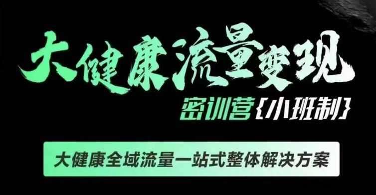 千万级大健康变现课线下课，大健康全域流量一站式整体解决方案-金创谷