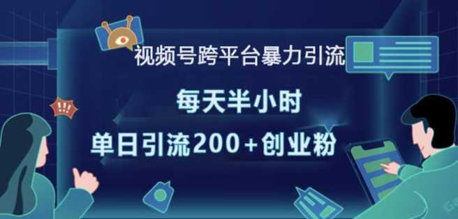 视频号跨平台暴力引流，每天半小时，单日引流200+精准创业粉-金创谷