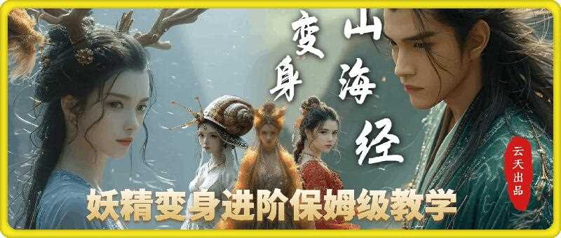 云天AI山海经变身视频教程，妖精变身进阶保姆级教学-金创谷