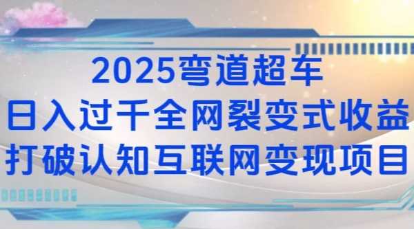 2025弯道超车日入过K全网裂变式收益打破认知互联网变现项目【揭秘】-金创谷