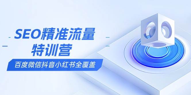 SEO精准流量特训营，百度微信抖音小红书全覆盖，带你搞懂搜索优化核心技巧-金创谷