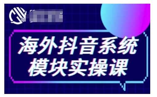 海外抖音Tiktok系统模块实操课，TK短视频带货，TK直播带货，TK小店端实操等-金创谷