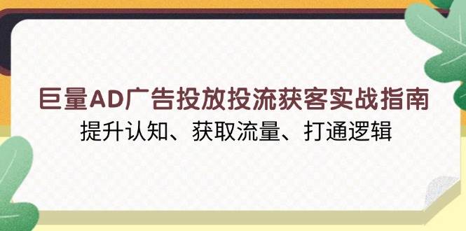 巨量AD广告投放投流获客实战指南，提升认知、获取流量、打通逻辑-金创谷