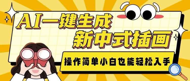 AI一键生成新中式插画， 操作简单，小白也能轻松入手-金创谷