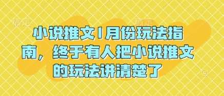 小说推文1月份玩法指南，终于有人把小说推文的玩法讲清楚了!-金创谷