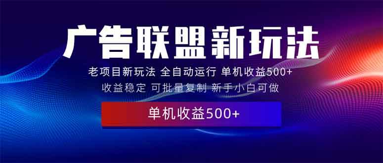 2025全新广告联盟玩法 单机500+课程实操分享 小白可无脑操作-金创谷