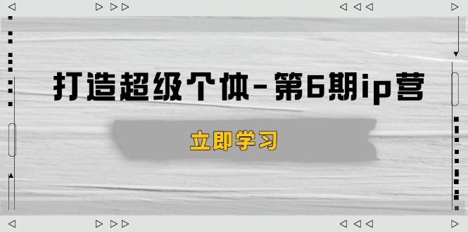 打造 超级个体-第6期ip营：商业认知,产品设计,成交演练,解决知识变现难题-金创谷