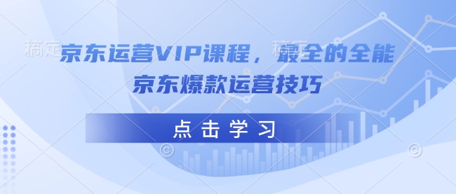 京东运营VIP课程，最全的全能京东爆款运营技巧-金创谷