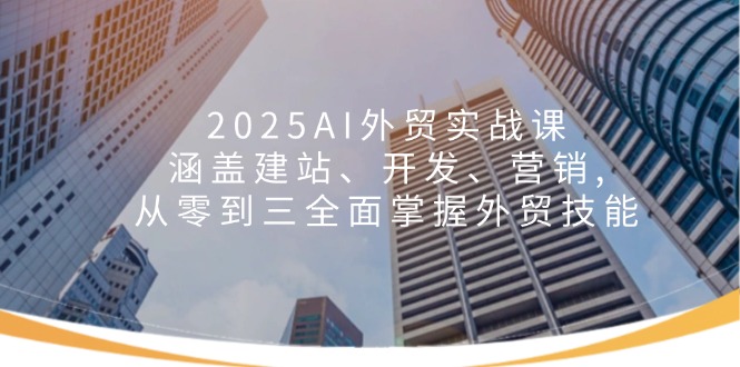 2025AI外贸实战课：涵盖建站、开发、营销, 从零到三全面掌握外贸技能-金创谷