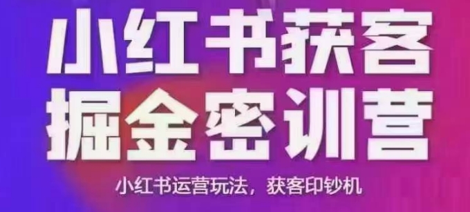 小红书获客掘金线下课，录音+ppt照片，小红书运营玩法，获客印钞机-金创谷