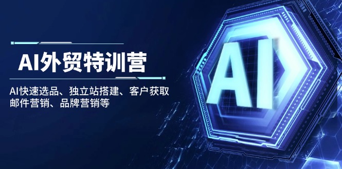 AI外贸特训营：AI快速选品、独立站搭建、客户获取、邮件营销、品牌营销等-金创谷