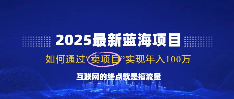 2025最新蓝海项目，零门槛轻松复制，月入10万+，新手也能操作！-金创谷