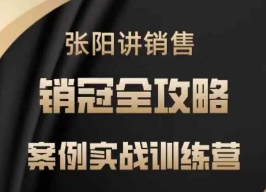 张阳讲销售实战训练营，​案例实战训练，销冠全攻略-金创谷