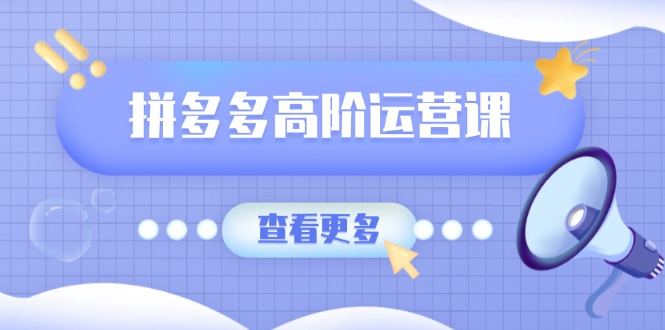 拼多多高阶运营课：极致群爆款玩法，轻付费无尽复制，打造单品爆款之路-金创谷