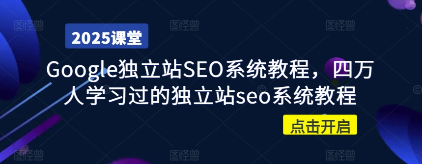 Google独立站SEO系统教程，四万人学习过的独立站seo系统教程-金创谷